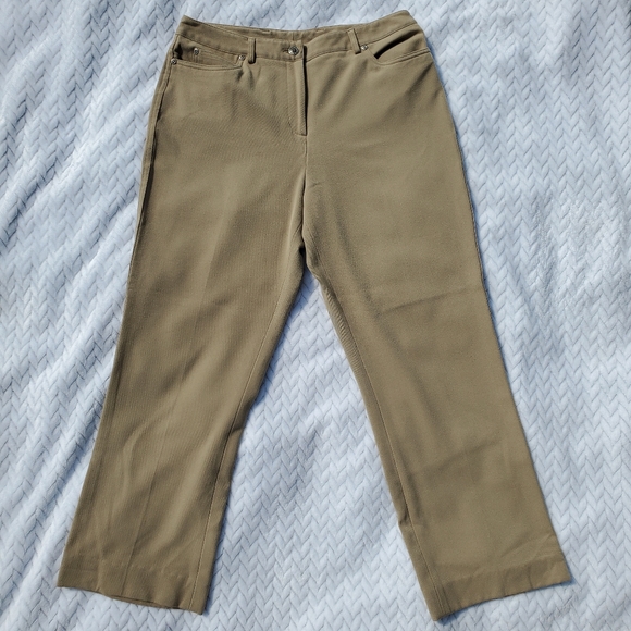 Rafaella Petites Khaki Trouser Pants Size 10P - Picture 2 of 7